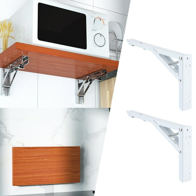 Gupbes Heavy Duty Triangular Wall Shelf Bracket, Folding Bracket, Movable Tripod, Rack For Triangular Folding Bracket, Furniture