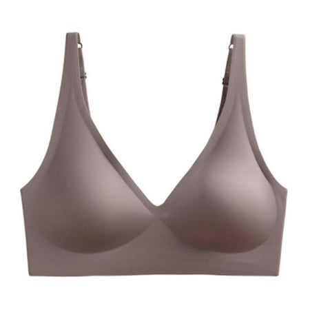 

RuiCredibility Seamless Bra Soft Intimate Women s Underwear Female Wireless Bra Purple-gray