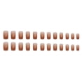 thumbnail image 1 of 24Pcs Press-On Nails French Manicure, Detachable False Nails, Minimalist Reusable Full Cover Acrylic Fingernails, Long-Lasting Artificial Nail Kit, 1 of 8