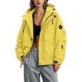 thumbnail image 2 of Women's Waterproof Rain Jackets Oversized Loose And Hooded Windproof Outdoor Mountaineering Water- Full-zip Parka Casual Jacket, 2 of 8