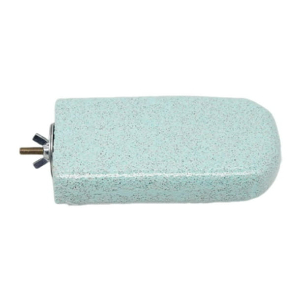 Plataforma de percha para pájaros, piedra para afilar picos, accesorios para jaulas, recortador de garras para patas Azul claro