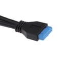 thumbnail image 2 of licencia 3.0 de 20 pines a 2 conectores tipo / F cable en Y para computadora PC CUTICAT 2 puertos USB a 20 Pin Cable, 2 of 8