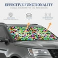 thumbnail image 4 of Balery Colorful Tie Dye Stained Glass Sun Shield 2 Pack For Car Front Windows Foldable Sun Visor Protector Blocks Max Uv Rays And Keeps Your Vehicle Cool For Most Sedans Suv Truck, 4 of 7