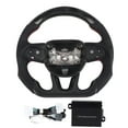 thumbnail image 1 of Flat Bottom Steering Wheel,Carbon Fiber LED Shift Steering Wheel Steering Wheelfor Dodge Elevate Your Experience, 1 of 9
