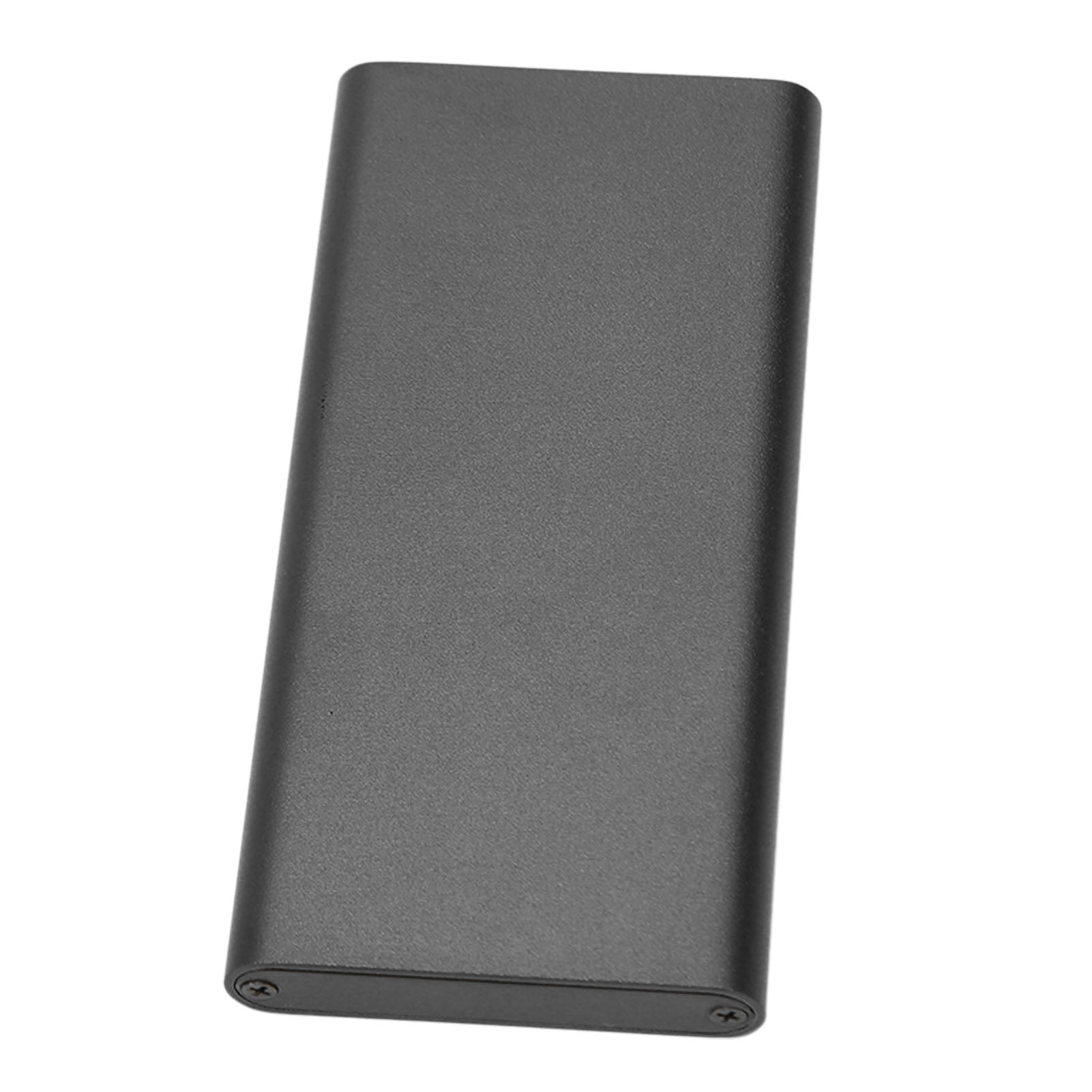 Type C to MSATA External Hard Drive Enclosure, High Speed Transmission, USB3.1 Gen2, Supports MSATA SSDs, Plug and Play, Hibernation Mode, Aluminum Alloy Housing