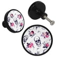 thumbnail image 2 of 4 Pcs Skull Knobs for Kitchen Cabinet Cupboard Dresser Bookcase Drawer Pulls Handles Round Home Decor, 2 of 5