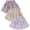 Yellow + Purple + White, variant on 3 Pack Skirts for Girls Kids, Floral Cake Skirt, 3-10Y