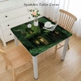 thumbnail image 2 of HAOXIT Tablecloth, Little Forest House in Design, Dining Room Kitchen Rectangular Table Cover 54''x54'', 2 of 7