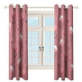 thumbnail image 3 of Blackout Curtains for Bedroom Flamingo Full Room Darkening Grommet Curtains for Living Room,Thermal Insulated Ombre Drapes, 3 of 7