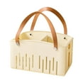 thumbnail image 1 of Canasta de almacenamiento portátil, cesta de ducha con mango, bolso de ducha multipropósito, contenedor de organizador de tocador para el dormitorio Crema, 1 of 8
