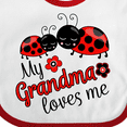thumbnail image 4 of Inktastic My Grandma Loves Me with Cute Ladybugs Boys or Girls Baby Bib, 4 of 4