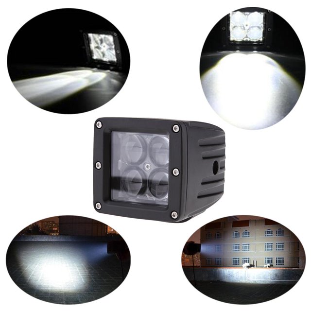 Barra de Luz de Trabajo LED Macarena 4000LM Parachoques de Montaje Faros Delanteros LED para Motocicletas