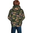 thumbnail image 3 of Bingfone Camouflage Skulls Pattern Youth Classic Hoodies Soft Hooded Pullover Sweatshirts for Girls and Boys, 3 of 6