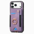 thumbnail image 2 of for iPhone 17 Pro Max Phone Case Wallet with Card Holder,PU Leather Flip Folio Case,RFID Blocking Ring Holder Kickstand Wrist Strap Magnetic Protective Women Men Cover,Purple,For iPhone 17 Pro Max, 2 of 11