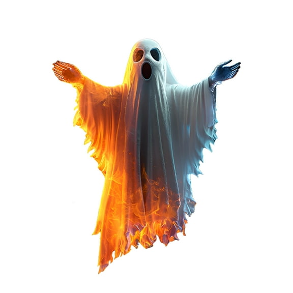 CCOCC Halloween Window Clings-1Pcs Reusable Ghost Stickers for Windows,Walls,Glass,Mirrors | Spooky Pvc Decals,Ghost Window Clings Indoor Outdoor Party Decor (Colorful,Easy Peel & Stick)