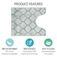 thumbnail image 2 of Sussexhome Toilet Mat - Machine Washable & Absorbent Bath Rugs for Bathroom Floor - Plush, Non Slip Bath Rug - Polyester & Cotton Bathroom Rugs with Printed Pattern Design - 20”x24" Bathroom Mats, 2 of 6