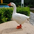 thumbnail image 2 of Goose Statue Farm Animal Sculptur - Artificial Animals Sculpture Handcrafted Free Standing for Lawn Patio Tabletop Decoration Art Crafts (White), 2 of 9