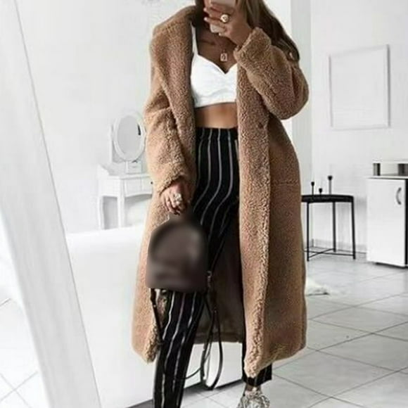 Women Faux Teddy Coat Women Autumn Winter Casual Plus Size Long Jacket Thick Warm Outwear Oversize Jacket