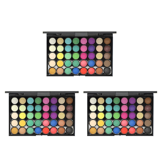 Paleta de maquillaje de ojos, bandeja de sombra de ojos de 40 colores, 3 uds., se puede mezclar con caja de regalo de cosméticos de sombra de ojos de color natural
