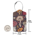 thumbnail image 4 of Disketp 4 Pcs Luggage Tag For Suitcase,Forest Wild Mushroom Leather Baggage Tag With Stainless Steel Loop Privacy Cover For Women Men Girls, 4 of 5