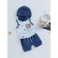 thumbnail image 3 of Coduop Baby Boy Independence Day Outfit Set,Sleeveless T-Shirt and Shorts Infant Boy Clothes Set, 3 of 8