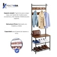 thumbnail image 3 of Zapatera Organizador Mueble Con Perchero De Metal Practiksa, 3 of 5