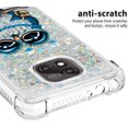 thumbnail image 3 of Slim Phone Case for Motorola Moto G Power 2021,Crystal Bling Quicksand Effect TPU Bumper Case with Four Corners Drop Protection Cover for Moto G Power 2021,YBDT Owl, 3 of 12