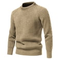 thumbnail image 4 of LYSMORA Men's Crew Neck Raglan Ribbed Knit Sweater Long Sleeve Pullover Top for Daily Commute City Stroll Fall Winter Casual Outing, 4 of 5