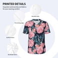 thumbnail image 3 of KLL Rose Flowers for Men's Baseball Shirts,Short Sleeve Casual Shirts Button Down Shirt for Men Beach Summer Wedding Shirt-Large, 3 of 7