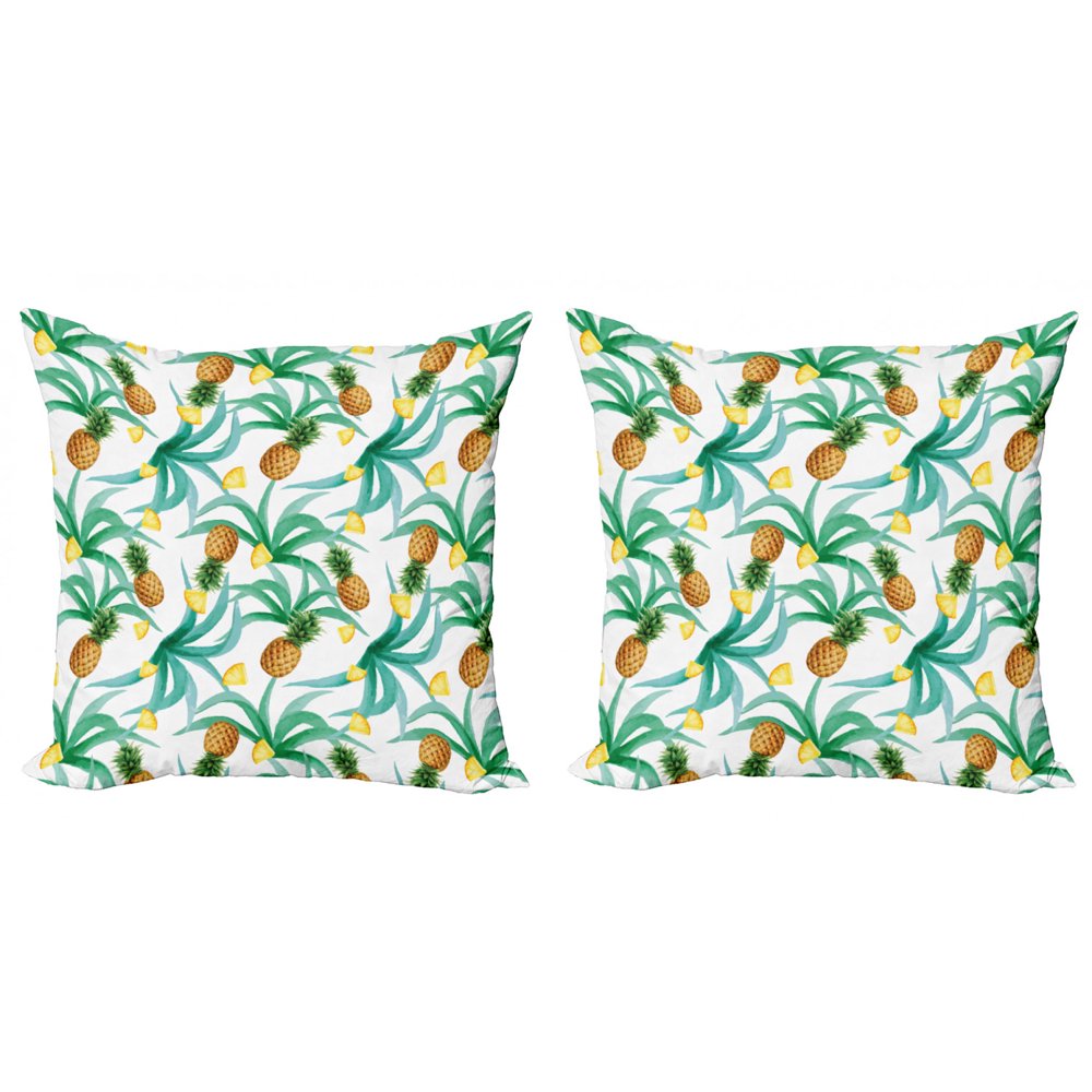 Hawaii Throw Pillow Cushion Cover Pack of 2, Botany Inspired