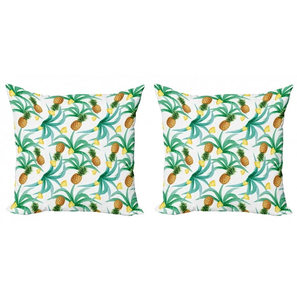 Hawaii Throw Pillow Cushion Cover Pack of 2, Botany Inspired