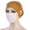 thumbnail image 2 of Vorkoi Muslim Under Scarf with Ear Hole Stretch Jersey Inner Hijabs Tube Caps for Islamic Women Turban Bonnet, 2 of 16