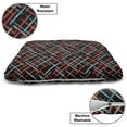 thumbnail image 3 of Abstract Pet Bed, Contemporary Style Color Bars with Watercolor Paintbrush Effects on Black Backdrop, Resistant Pad for Dogs and Cats Cushion with Removable Cover, 24" x 39", Multicolor, by Ambesonne, 3 of 4