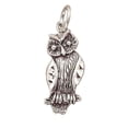 thumbnail image 1 of Sterling Silver 16" .8mm Box Chain Hoot Owl Pendant Necklace, 1 of 2