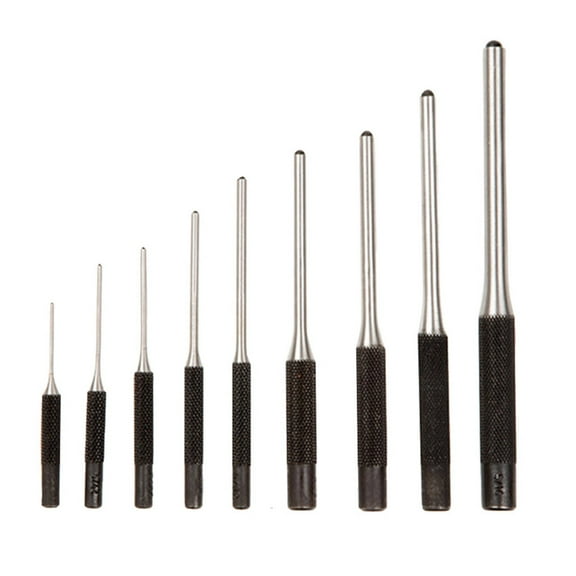 9Pc Pin Punch Tool Set 9Pc Steel Roll Pin Punch Set in Roll Up Case Gunsmithing Jewelers