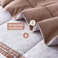 thumbnail image 4 of Floral Printed Queen Comforter Set with Sheets Lightweight Piece Bed in A Bag Comforter Set Vintage Yellow and Grey Flower Pattern Farmhouse Bedding Set, 4 of 7