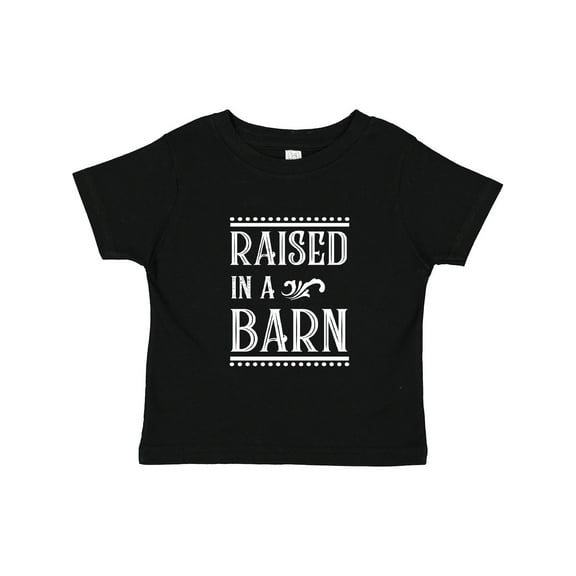 Inktastic RAISED in a BARN in White Boys or Girls Toddler T-Shirt