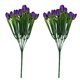 thumbnail image 2 of Tulipanes artificiales de imitación – Ramo de orquídeas artificiales de 6 ramas para decoración del hogar, follaje de plástico que no requiere mantenimiento para el alféizar de la ventana, el d, 2 of 6