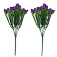 2 Pack Artificial Tulips 6-Fork Simulation Flowers Plastic Plants For ...