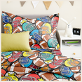 thumbnail image 6 of CGK Linens Kids Duvet Cover Set with Matching Pillowcases - Twin/Twin XL Size, Color Rush Football, 6 of 6