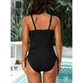 thumbnail image 7 of Womens Tummy Control One Piece Monokini Swimwear Side Tie Bath Suit Sexy Ribbed Swimsuit, 7 of 7