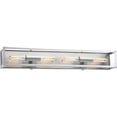 thumbnail image 3 of Progress Lighting Union Square 4-Light Bath Vanity Fixture, Stainless Steel, Clear Glass Panels, 3 of 3