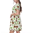 thumbnail image 2 of Balery Cute Bear Vestidos sueltos de manga corta para mujer, vestidos de verano 2025, vestidos casuales de corte A con vuelo., 2 of 6