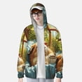 thumbnail image 2 of Fotbe Lazy Home Style Guinea Pig Chaqueta con Protección Solar UPF 50+ para Hombre y Mujer, Camisa con Capucha y Bolsillos-Large, 2 of 7