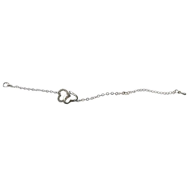 Jumpingount Doble amor corazón alma gemela de cristal aleación ajustable cadena de mano para mujer joyería regalo Ropa, zapatos y accesorios Miscelánea