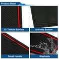 thumbnail image 5 of Car Non-Slip Mat for Hyundai Kona Electric EV MY 2020-2022 Door Groove Gate Pad Non-Slip Door Cup Arm Box Storage Mat Pad Red 18 Pcs, 5 of 6