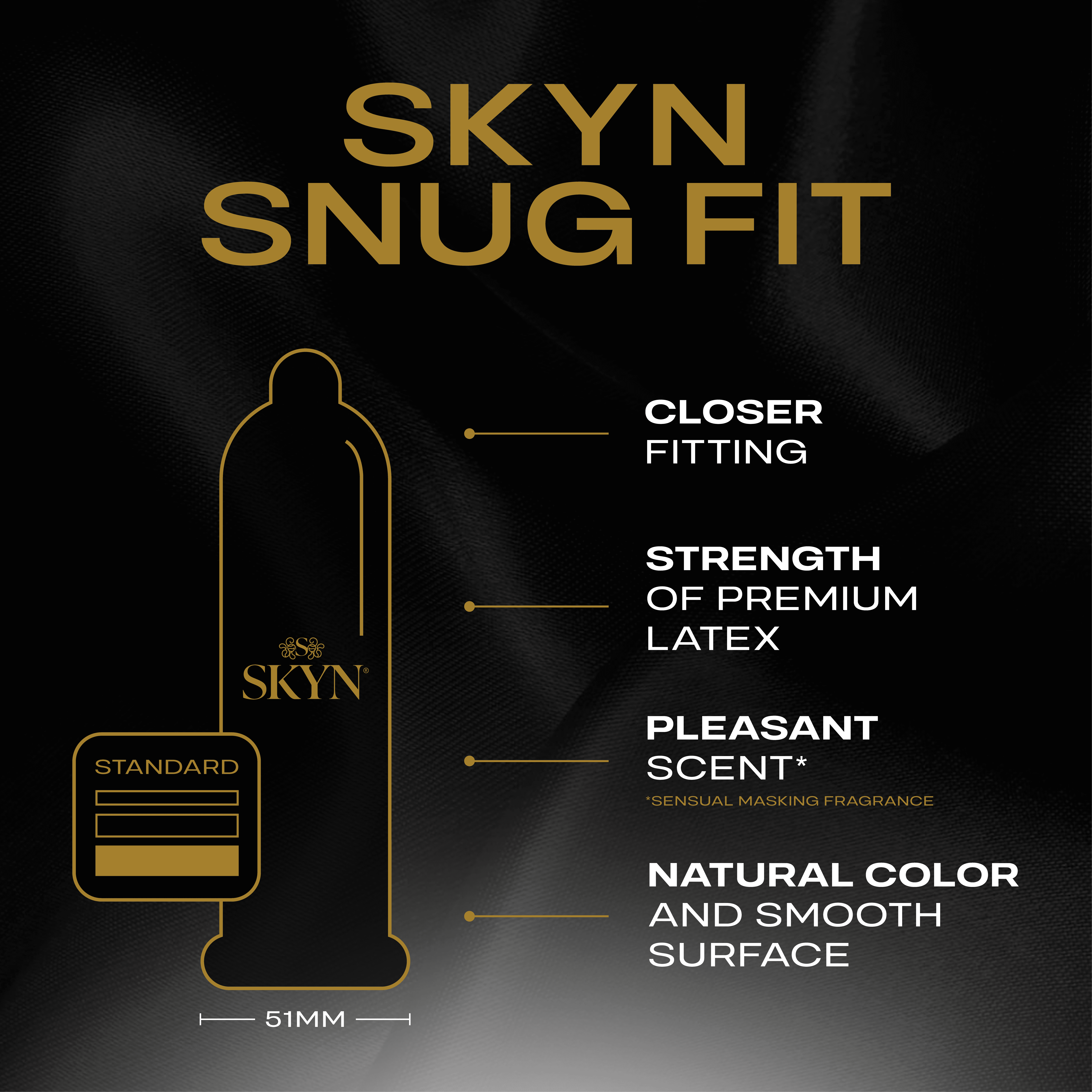 SKYN Snug Fit Lubricated Non-Latex Closer Fit Condoms, 12 Count, 1 Pack