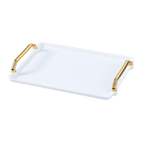 MOQIN Serving Tray with Handles,Hotel-Style Rectangular Organizer‌ for Tea/Cookies/Beauty Tools,Large Serving Platters for Dinner,Party,Entertaining,Stackable Durable‌ Storage for Salon/Home