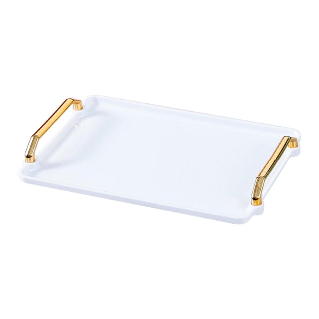 Plastic Tray Tea Tray Fruit Tray Beauty Salon Storage Hotel Home Use English Rectangular Cup