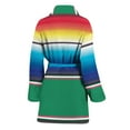 thumbnail image 2 of Mexican Striped Blanket Pattern Women Bathrobe One Size Univeral Fits, Mexico Mexican Fashion Lightweight Plush Fleece Long Robe For Women, 2 of 3